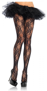 Das Allover modische Blumenmuster in Spitzenoptik verleiht dieser Netzstrumpfhose den sinnlich romantischen Reiz.